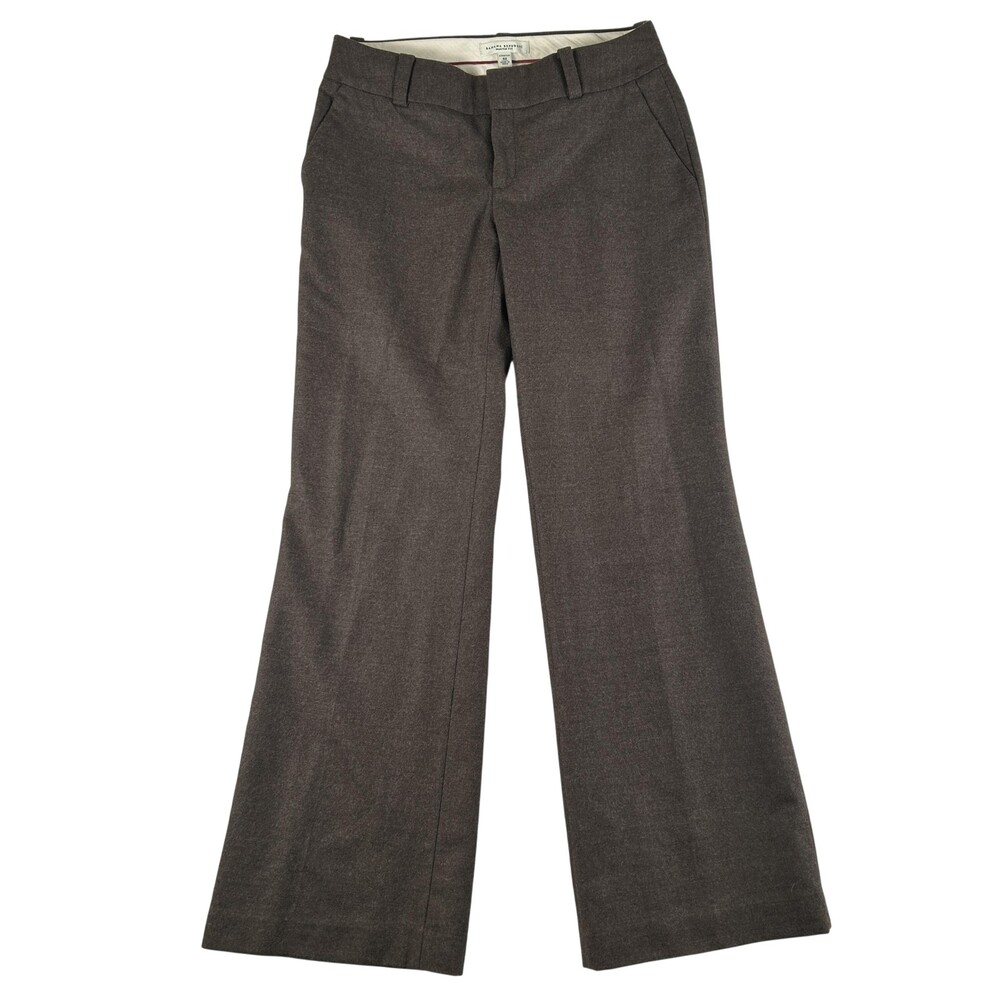 Banana Republic Pants Womens 4 Brown Martin Fit Wool Twill Dress Work Bootcut
